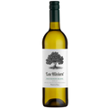Bottle of Les Oliviers Sauvignon Blanc wine on a white background